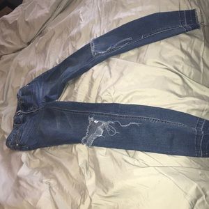 Ripped denim jeans